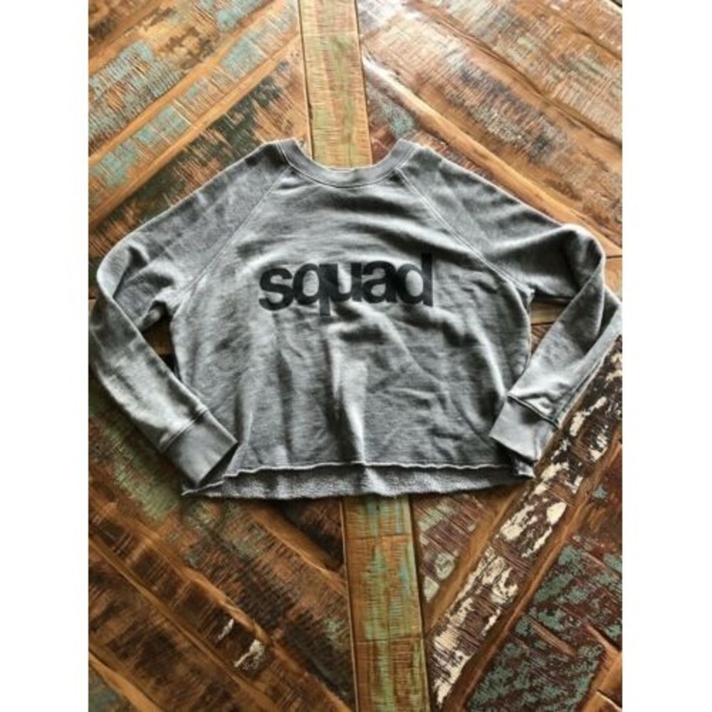 Womens American Eagle Squad Crop Crewneck Sweatshirt Size XS